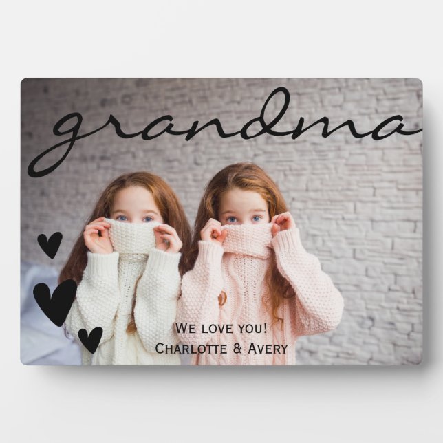 Grandma We Love You Personalized Photo Plaque (Front)
