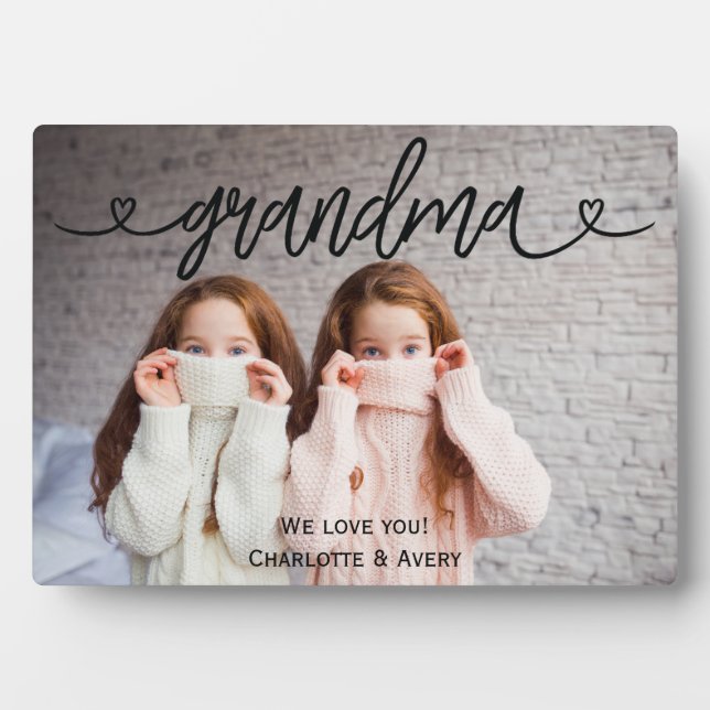 Grandma We Love You Personalized Photo Plaque (Front)