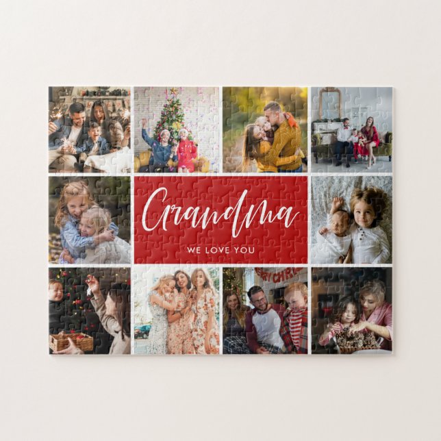 Grandma We Love You Photo Collage Jigsaw Puzzle (Horizontal)
