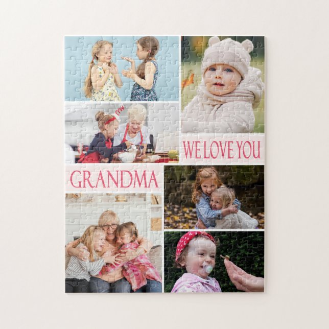 Grandma We Love You Photo Collage Jigsaw Puzzle (Vertical)