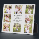 Grandma We love You Photo Collage Plaque<br><div class="desc">Grandma We love you Photo Collage.  8 photos.  Customize.  Neutral Background.</div>