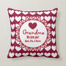 GRANDMA We Love You with Hearts and Lace C02
