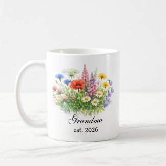 Grandma Wildflower Watercolor Coffee Mug