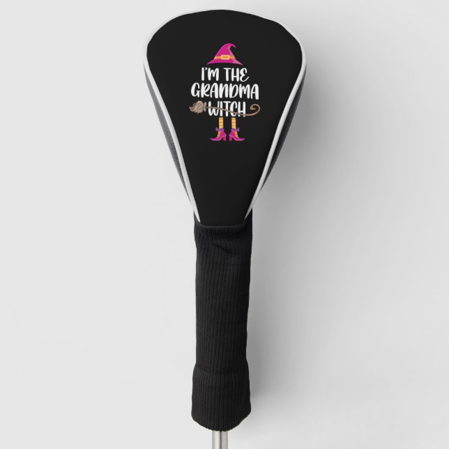 Grandma Witch Halloween Costume Gift,Halloween Golf Head Cover (Front)