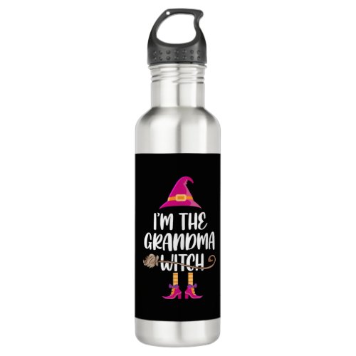 Grandma Witch Halloween Costume GiftHalloween Stainless Steel Water Bottle