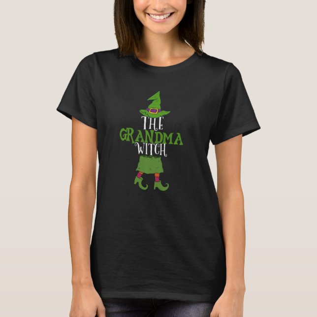 Grandma Witch Matching Family Group Halloween Part T-Shirt (Front)