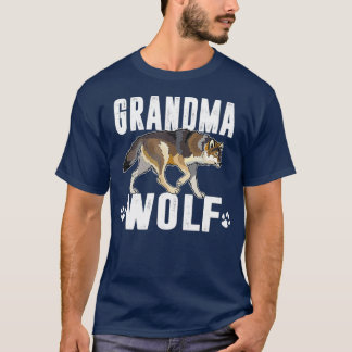 Grandma Wolf  Matching Family Tribe Wolves T-Shirt