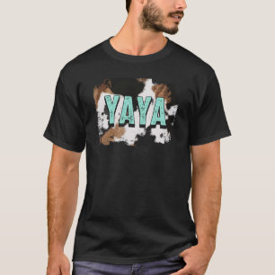 Grandma Yaya Cow Print Best Grandmother Mother's D T-Shirt