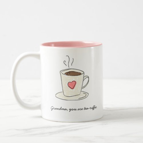 Grandma You are Tea_riffic Mothers Day Two_Tone Coffee Mug