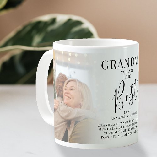 GRANDMA you are the Best Photos Names  Quote Coffee Mug