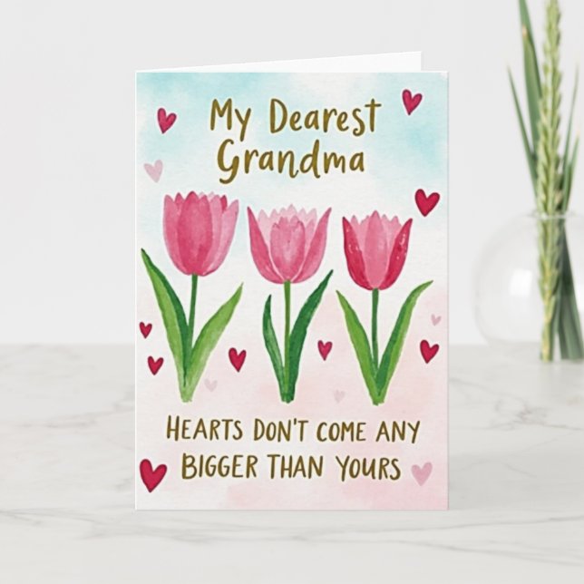 Grandma Your Big Heart Love Card (Front)