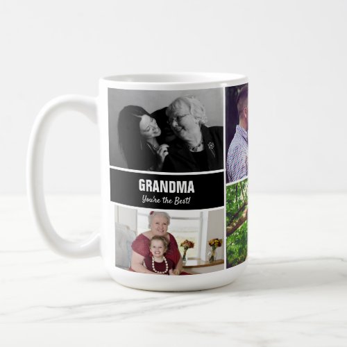 Grandma youre the best With Love Photo grid  Coffee Mug