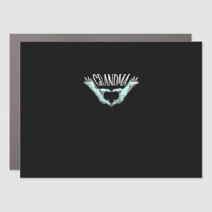 Grandma Zombie Hand Heart Halloween Costume Family Car Magnet