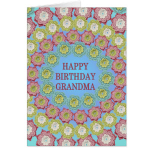 GrandmaBirthday Crochet Flowers Cards