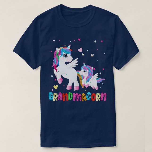 Grandmacorn Unicorn Grandma Mom Mothers Day T-Shirt (Design Front)