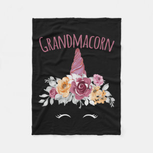Grandmacorn Unicorn Grandma Premium  Fleece Blanket
