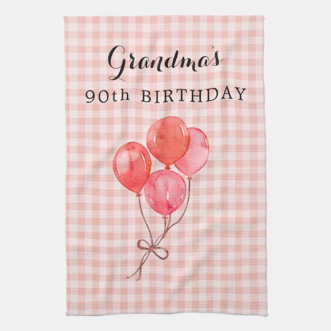 Grandma's 90th Birthday Kitchen Towel (Vertical)