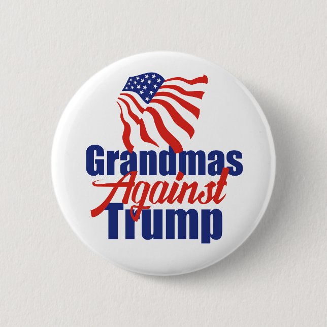 Grandmas Against Trump Political Button (Front)