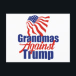 Grandmas Against Trump Political Postcard<br><div class="desc">Grandmothers against Donald Trump unite with this Anti Trump grandma postcard that features the American flag in red,  white,  and blue for the 2024 election.</div>