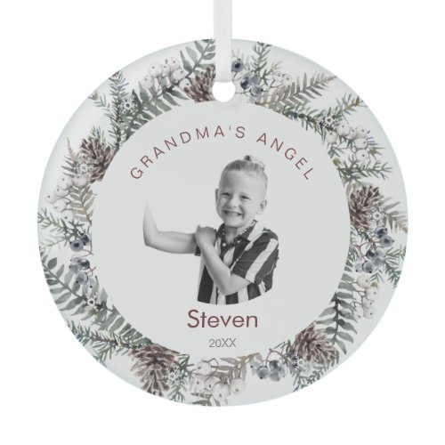 Grandma's Angel Photo Ornament