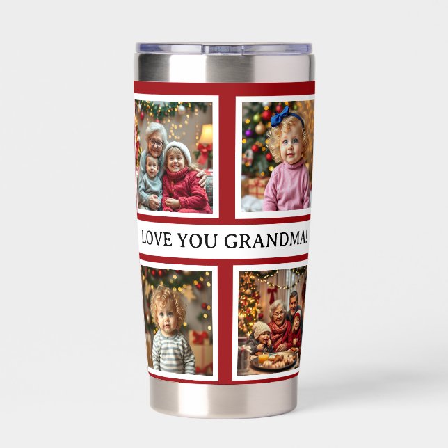 Grandma's Angels | 8 Photo Template Insulated Tumbler (Back)