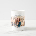 Grandma's Angels Multi-Photo Collage Bone China Mug<br><div class="desc">Custom Multi-Photo Collage Coffee Mug.  Grandma Gift.  3 Photos.  Grandma's Angels.  Grandma can be changed to any name.</div>