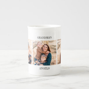 Grandma's Angels Multi-Photo Collage Bone China Mug