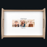 Grandma's Angels Multi-Photo Collage Serving Tray<br><div class="desc">Custom Multi-Photo Collage Serving Tray.  Grandma Gift.  3 Photos.  Grandma's Angels.  Grandma can be changed to any name.</div>