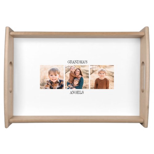 Grandmas Angels Multi_Photo Collage Serving Tray