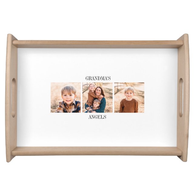 Grandma's Angels Multi-Photo Collage Serving Tray (Front)