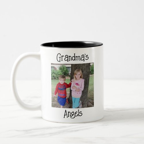 Grandmas Angels Personalized  Two_Tone Coffee Mug