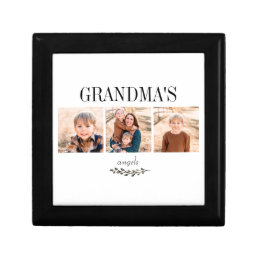 Grandma&#39;s Angels Photo Collage Foliage Jewelry Gift Box