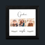 Grandma's Angels Photo Collage  Gift Box<br><div class="desc">Custom Multi-Photo Collage Jewelry Keepsake Box.  Grandma Gift.  3 Photos.  Grandma's Angels.  Grandma can be changed to any name.  Simple.</div>