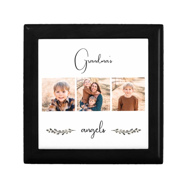 Grandma's Angels Photo Collage  Gift Box (Front)