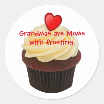 Grandmas Are Moms With Frosting Stickers by Irisangel at Zazzle