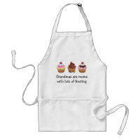 Grandmas are moms with lots of frosting adult apron