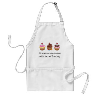 Grandmas are moms with lots of frosting adult apron