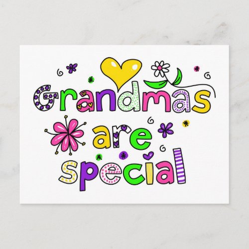 Grandmas are Special Postcard