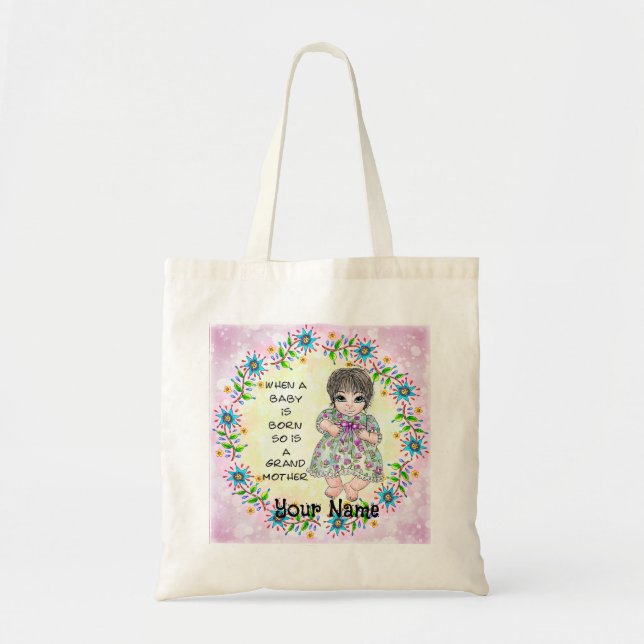 Grandmas Baby Girl   Tote Bag (Front)