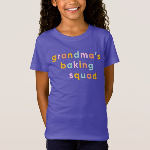 Grandmas Baking Squad Colorful Typography T_Shirt