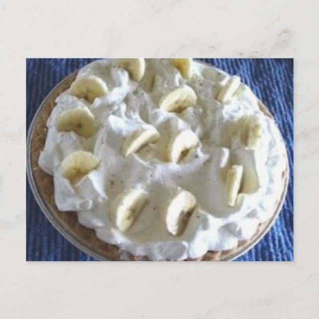 Grandma's Banana Cream Pie Recipe Postcard (Front)