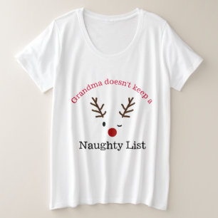 Grandma's Better than Santa Curvy Christmas Tee