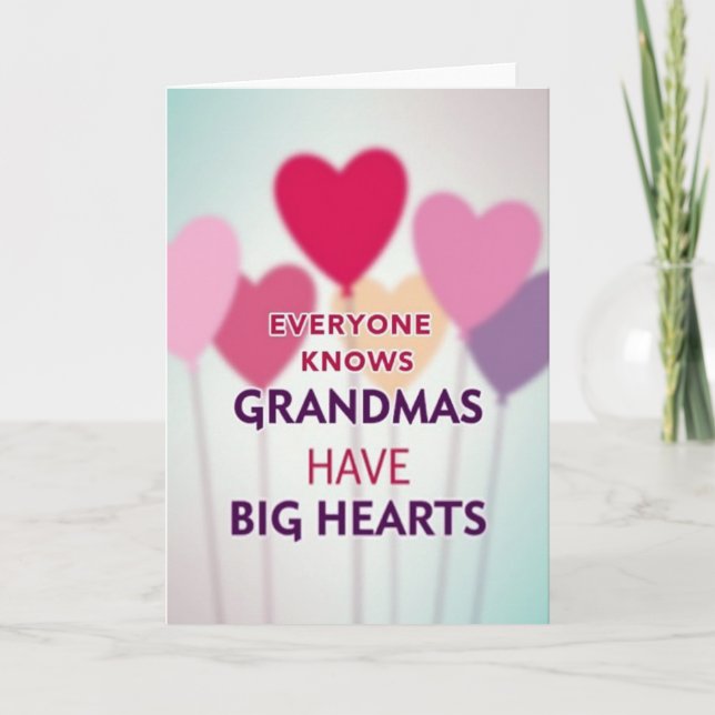 Grandmas Big Heart Card (Front)