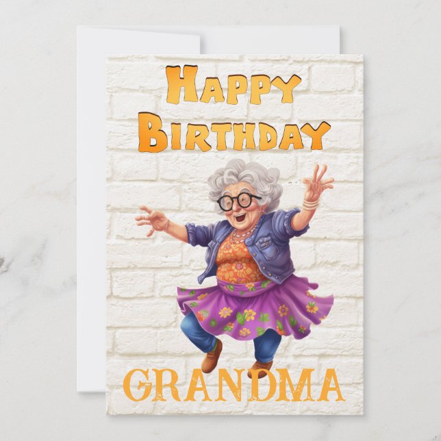 Grandma's Birthday Holiday Card (Front)