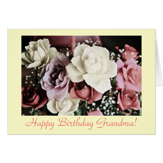 Grandma's birthday roses card