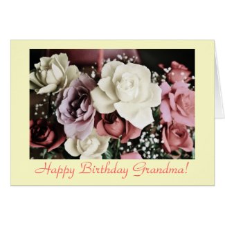 Grandma's birthday roses cards