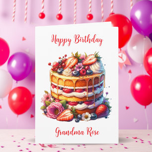 Grandma's Birthday Sentimental Personalized Card