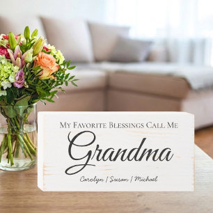 Grandmas Blessings Rustic home decor Wooden Box Sign