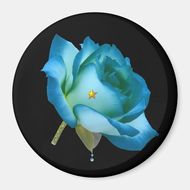 Grandma's Blue Rose. Magnet (Front)