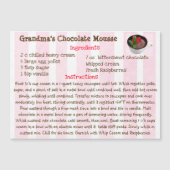 Grandma's Chocolate Mousse Recipe Magnetic Card (Front)